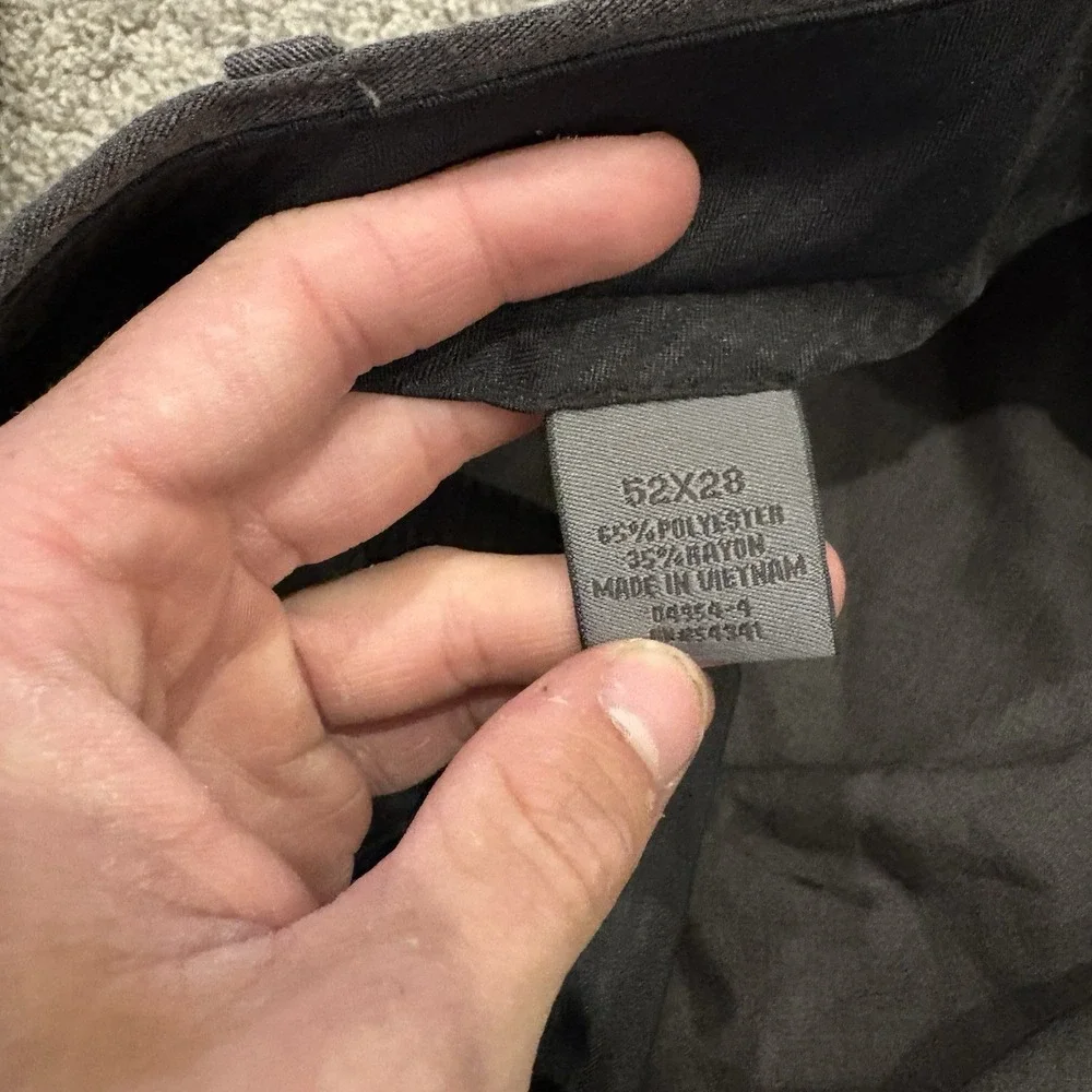 NEW The Foundry Dress Pants Men's 52X28 Casual Comfort Work $75 Dark Charcoal